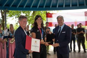 Das Sportland Kärnten gratuliert Magdalena Lobnig. Foto: LPD/Just
