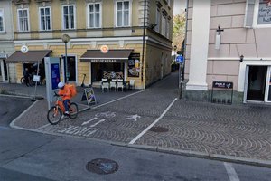 Fahrradweg in der Villacher Straße soll entschärft werden. Foto: Google Street View