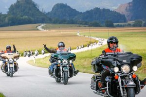 Visiting friends: Harley-Tour zu Gast in Klagenfurt. Foto: Harley-Davidson Club Kärnten