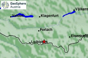 Wie der Österreichische Erdbebendienst GeoSphere Austria meldet, ereigneten sich heute Früh im Raum Ferlach gleich zwei Erdbeben hintereinander. Grafik: GeoSphere Austria