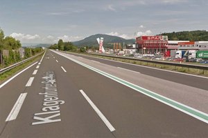 Neue Fahrbahn auf der S 37 zwischen Klagenfurt Nord und Maria Saal. Foto: Google Street View