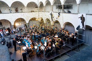 Open Air Konzert der Stadtkapelle Klagenfurt im Burghof. Foto: Stadtkapelle Klagenfurt/Dieter Kulmer