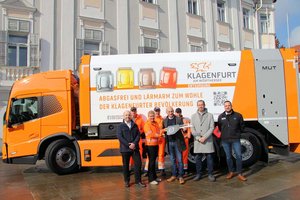 Abgasfrei und lärmarm: Erstes vollelektrisches Müllfahrzeug in Klagenfurt unterwegs. Foto: StadtKommunikation/Spatzek