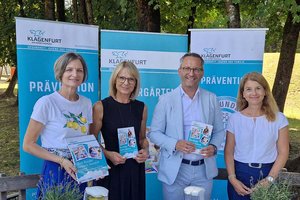 Sabine Tauschitz-Sickl, BEd, MSc, Mag. Andrea Wakonig, Stadtrat Mag. Franz Petritz und Dr. Jutta Hafner-Sorger gaben Einblicke in die städtischen Betreuungseinrichtungen.Foto: SK/Glinik