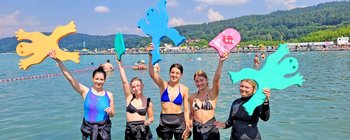 Die Schwimmtrainerinnen des Schwimm AKTIV Clubs im Strandbad Klagenfurt. Foto: Mein Klagenfurt