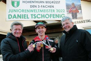 Empfang für Dreifachjuniorenweltmeister Daniel Tschofenig. LPD Kärnten/Höher