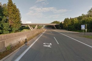 Sanierungsstart auf der A 2 Südautobahn zwischen Klagenfurt-West und Pörtschach. Foto: Google Street View
