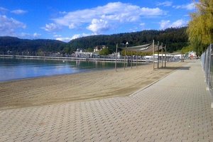 Wörthersee-Promenade wird für Bäder-Saisonstart vorbereitet. Foto: Mein Klagenfurt