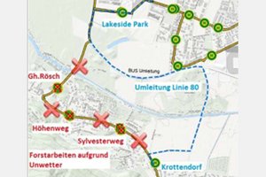 Bus-Umleitungen wegen Forstarbeiten