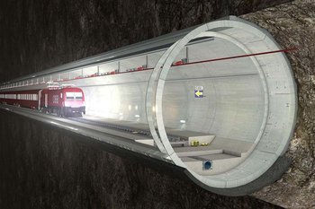Tunnelröhre Seitenansicht. Foto: ÖBB/3D-Schmiede