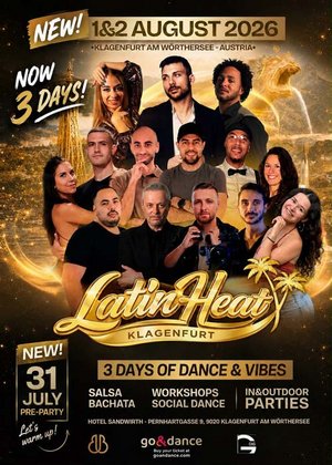 Latin Heat 2026: Drei Tage Salsa und Bachata in Klagenfurt und Velden