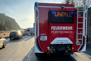 Einsatz der Rettungskräfte auf der A2. Foto: FF Pörtschach