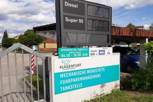 Magistratstankstelle: Super-Zapfsäulen wieder in Betrieb. Foto: Mein Klagenfurt