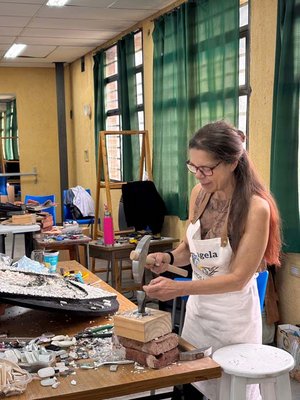 Angela Zimek bei der Arbeit. Foto: privat