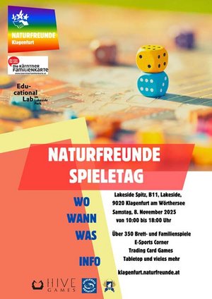 Naturfreunde Klagenfurt laden zum großen Spieletag ein