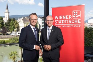 Landesdirektor Ing. Mag. Ferdinand Bucher, Wiener Städtische Versicherung Kärnten/Osttirol und Generaldirektor Dr. Ralph Müller, Wiener Städtische Versicherung. Foto: Gernot Gleiss