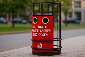 Eine mögliche Pfandinsel an einem öffentlichen Platz in Klagenfurt. Foto: Symbolbild