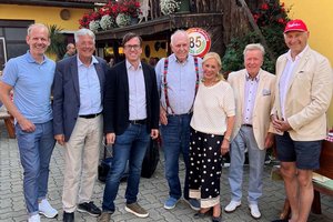 Andreas Sucher, Peter Kaiser, Ron Rabitsch, Michael Kuhn, Helga Kuhn, Günter Pfeistlinger, Manfred Mertel. Foto: SPÖ Kärnten