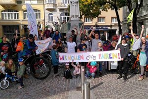 5. Kidical Mass: Große Fahrraddemo in Klagenfurt für kinderfreundliche Radwege. Foto: Yasmin Stoderegger