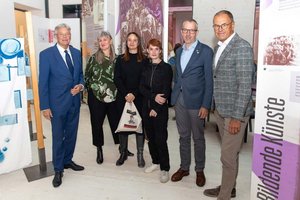 LH Peter Kaiser, Brigita Malenica, Elena Messner, Julia Stolba, Nikolaj Orasche, Wolfgang Muchitsch. Foto: LPD Kärnten/Gleiss