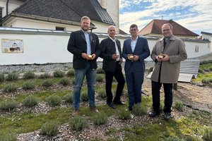 Am Foto: Alois Michael Miksch, Franz Wigoschnig, Martin Gruber und Ulrich Kogler. Foto: Büro Gruber