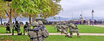„MISSION VORWÄRTS“: Gefechtsübung der 7. Jägerbrigade am Metnitzstrand. Foto: Mein Klagenfurt