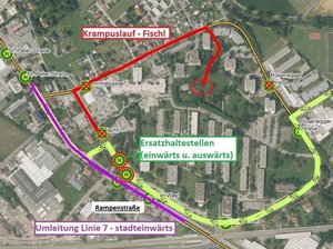 Am Sonntag kommt wegen des Krampuslaufs in Fischl zu Umleitungen im Öffi-Netz.
