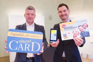 Anton Fasching (Geschäftsführer der IG Kärnten Card) und Landesrat Peter Reichmann. Foto: Büro Reichmann