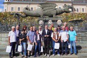 Städtepartnerschaftsreferent Vizebürgermeister Patrick Jonke begrüßte die Delegation aus Dachau. Foto: StadtKommunikation / Zechner