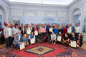 Uni Klagenfurt: Mitarbeiter und Studierende legten 30.000 Kilometer mit dem Rad zurück. Foto: LPD Kärnten/Handler