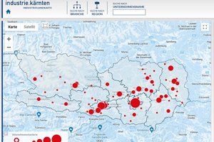 Industrielandkarte: Kärntens Industrie auf einen Blick. Foto: Screenshot industrielandkarte-ktn.at