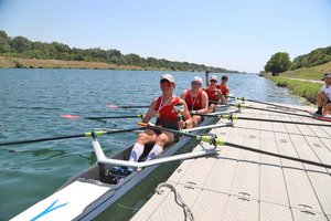 U17 Doppelvierer: Theodor Jan Eberhart. Raphael Valentinitsch, Matteo Smole und Darian Roman. Foto: zVg