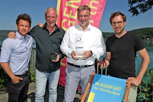 Daniel Pipal, Helmuth Micheler, Adi Kulterer, Tom Ogris (v.l.). Foto: Tourismusverband Klagenfurt am Wörthersee