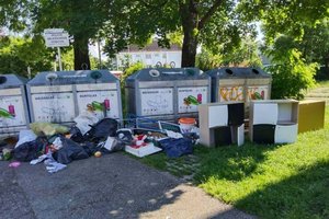 Illegale Müllablagerungen: Sammelcontainer werden jetzt Videoüberwacht. Foto: StadtKommunikation/Hronek