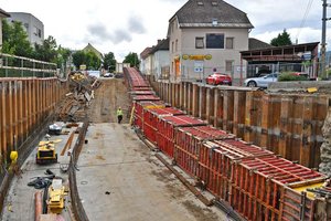 Baustelle Bahnunterführung Waidmannsdorf: Ab Montag Freigabe Personendurchgang. Foto: ÖBB/studiohorst 
