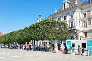 Touristen-Container am Neuen Platz mit 4.892 Testungen im Juni auf Platz 1. Foto: Mein Klagenfurt