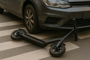 Autofahrerin fuhr am Geh- und Radübergang E-Scooter-Fahrer nieder. Foto: Symbolbild