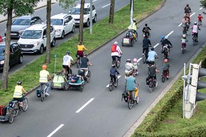 Familien-Radparade Kidical Mass in Klagenfurt. Foto: Nicole Hubmann