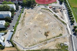 Übersicht des Baufelds vom Hallenbad am Südring. Foto: Stadtwerke Klagenfurt