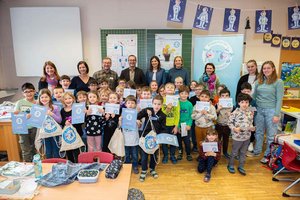 Auch die 1d-Klasse der VS Körnerschule macht bei der „Klagenfurter Wasserschule“ mit und freute sich über den tollen Workshop. Foto: StadtKommunikation /Hude