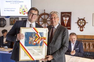 Landeswappen für Kärntner Yachtclub Klagenfurt. Foto: Wolfgang Jannach