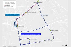 Umleitung Linie A: St. Ruprechter Straße am Freitag nur stadtauswärts befahrbar