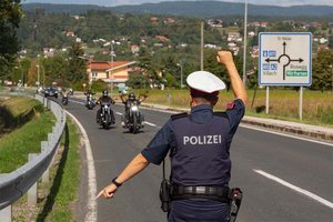 Die Polizei sorgt für Sicherheit während der European Bike Week. Foto: Polizei Kärnten