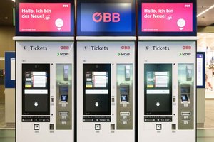 Neue ÖBB-Ticketautomaten mit Größenerkennung von Personen. Foto: ÖBB / Iwo Klimczak