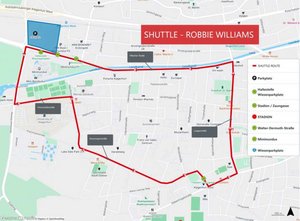 Änderungen im KMG-Liniennetz wegen Robbie Williams Konzerts im Klagenfurter Wörthersee Stadion.