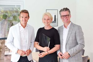 Markus Polka, Marlies Wieser und Franz Ahm bei ihrem Besuch in Ebenthal. Foto: WKK