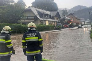 Gewitter sorgten im Wörthersee-Raum für Überflutungen. Foto: FF Reifnitz