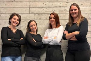 Stefanie Trenker, Sarah Hiebler, Elena Puschnig und Katharina Tonitz. Studentinnen Fachhochschule Kärnten - Studiengang Gesundheitsmanagement. Foto: zVg