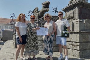 Die Grünen beim Hitzespaziergang durch die Klagenfurter Innenstadt. Foto: Die Grünen Kärnten