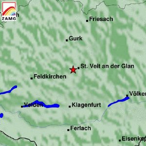 Erdbeben am Heiligen Abend im Raum St. Veit an der Glan. Grafik: ZAMG 